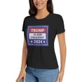 thumbnail image 2 of Yiaed Trump is our president 2024 Print Womens Tshirts Sleeve Tops Basic Teeshirt Summer Fashion Outfits-Medium, 2 of 6