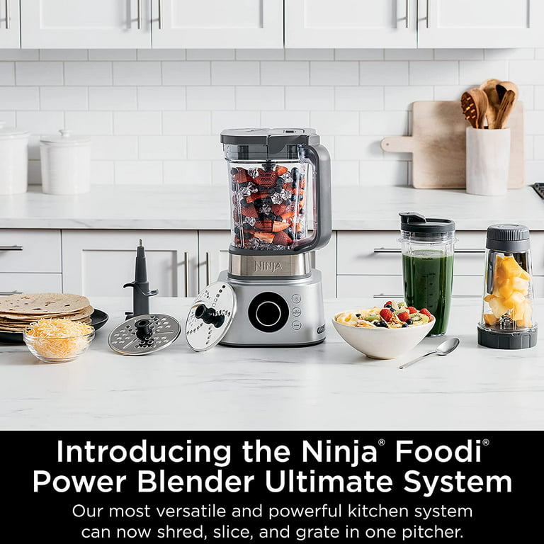 Restored Ninja SS401 Foodi Power Blender Ultimate System with 72 oz  Blending & Food Processing Pitcher (Silver) (Refurbished) 