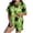 Z1-Green, variant on MuXiKeJi Clothes Halloween Pajamas Women Pumpkin Skeleton Witch Ghost Printed Cute Short Sleeve Matching Shorts Sleepwear Set,Womens Silk Halloween Sleep pjs