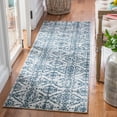 thumbnail image 2 of SAFAVIEH Martha Stewart Isabella Diamond Runner Rug, Navy/Ivory, 2'2" x 7', 2 of 8