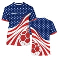 thumbnail image 6 of 2026 Soccer Cup Dynamic Jersey for Men, Short Sleeve Crew Neck Athletic Tee with National Team Pattern & Ball Graphic for Match Day & Training Blue 16, 6 of 7