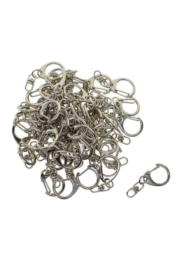 50 Key Small Hook Pendant Keychain Key - , 42x18mm