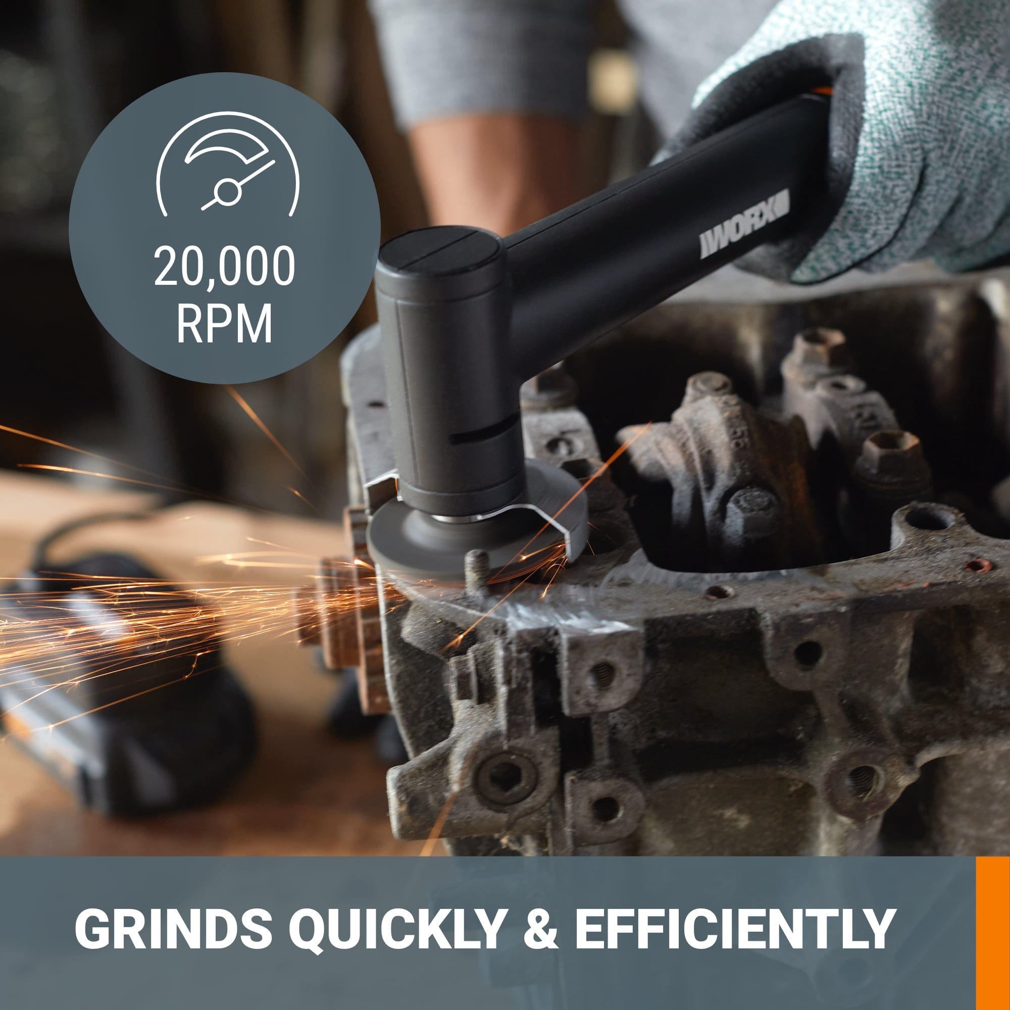 Worx MakerX WX990L 2pc Crafting Tool Combo Kit - Rotary Tool + Angle Grinder