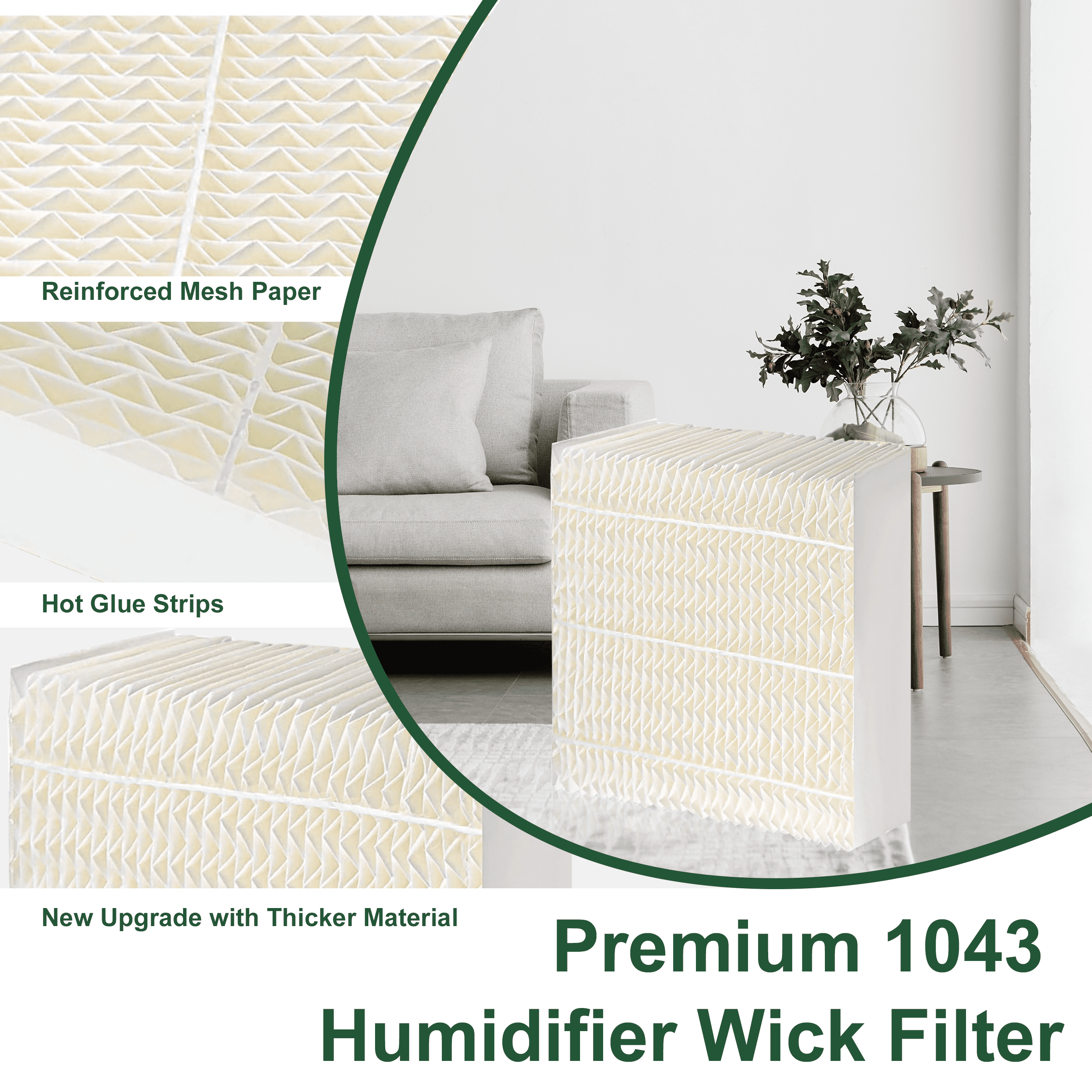 AMI PARTS 1043 Super Wick Humidifier Wick Filter Replacement for Essick Air Aircare EP9500 Space Saver Wick 800