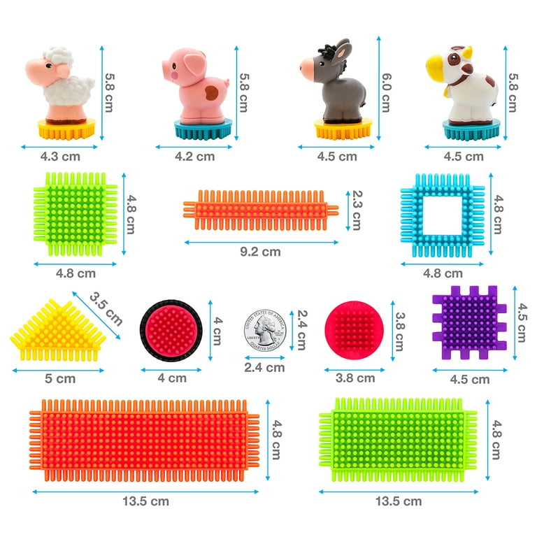 PicassoTiles 151 PC Hedgehog 3D Building Blocks Set, Educational