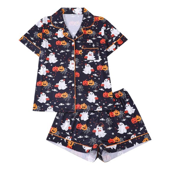 XXWXYD Girls 2 Piece Outfits Short Sleeve Shorts Sets Halloween Costum𝖾 Suit Halloween Costum𝖾s for Girls, Soft Breathable Suits, Loose Comfy Shirts