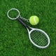 thumbnail image 4 of Mini llavero de raqueta de tenis, llavero con dije de pelota de tenis, llavero con colgante para bolso de coche (plata), 4 of 7