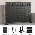 thumbnail image 2 of Pegboard,ENJOYWOOD 23.5 x 16.5 inch Plastic Peg Board Set,Freestanding Desktop Toolboard With Hooks and Shelfs for Office Home Gaming Room Storage Organizer,Black, 2 of 6