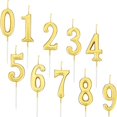 thumbnail image 1 of 10 Pcs Birthday Cake Candles Number 0-9 for Birthday Party Favor, 1 of 3