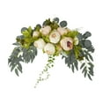thumbnail image 2 of Wedding Arch Flowers Reception Backdrop Props Centerpiece Rustic Arch Decoration champagne pink, 2 of 9
