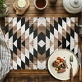 thumbnail image 2 of Placemats Set of 4, Brown Black Wood Grain Place Mats Tribal Texture Tablemats Washable Placemat Table Decoration for Kitchen Table Dinner Party Home Decor Indoor Outdoor 13x19 Inch, 2 of 9