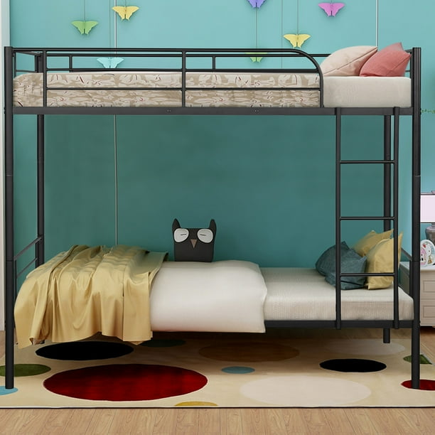 Costway Metal Twin-Over-Twin Bunk Bed Twin Kids Bunk Bed w ...