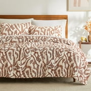 Southshore Fine Living, Inc. Khari Oversized King Quilt Bedding Set, 3-Piece with King/Cal King Size Quilt and 2 Matching Shams, Indian Hand Printed Tapestry Style, King Size Bedspread, Rust Red