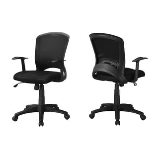 Monarch Specialties - 7265 Office Chair - Swivel - Ergonomic - Armrests - Computer Desk - Work - Metal - Black
