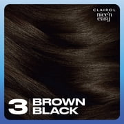 Clairol Nice'n Easy Permanent Hair Color Cream, 3 Brown Black, Hair Dye, 1 Application