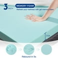 thumbnail image 2 of Hawsaiy 3 Inch Memory Foam Mattress Topper,Gel-Infused Cooling Bed Topper,Pressure Relief,CertiPUR-US Certified,King, 2 of 9