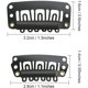 thumbnail image 2 of 100 Piezas Clips para Peluca Clips de Metal en Forma de U Clips para Peluca de Acero Inoxidable Clips de Peine de 6 Puntas con Goma Suave para Extensiones de Cabello DIY, 3,2 cm, 2,8 cm, Negro, 2 of 5
