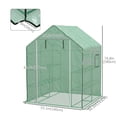 thumbnail image 3 of Outsunny Serre de Jardin avec 8 Étagères, Maison Verte Extérieure, Verte, 3 of 9