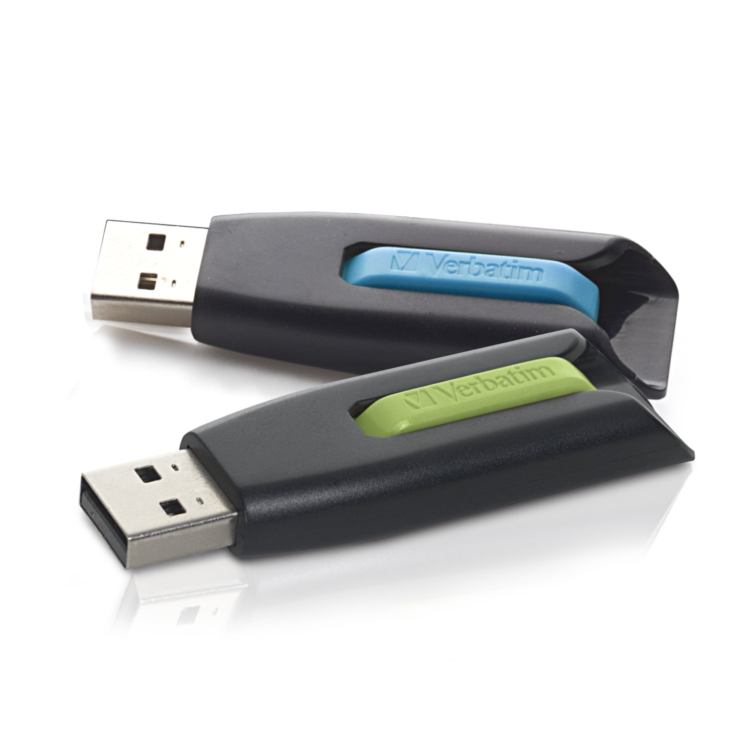 Mint Verbatim 32GB Store n Flip USB Flash Drive 2Pk Blue 