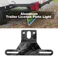 thumbnail image 5 of Anxingo Trailer License Plate Light Bracket Truck RV Off-Road Number Plate Light Mount Aluminum Holder (Black 1pc), 5 of 7