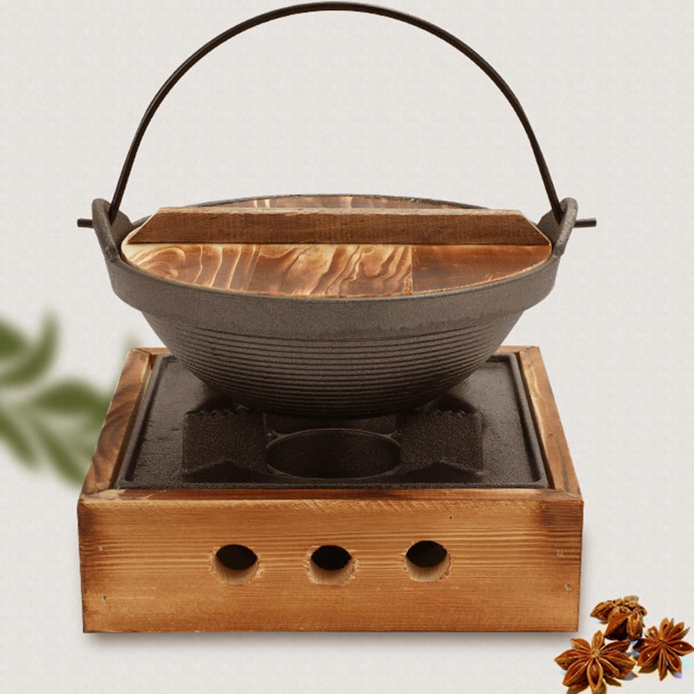 HEALEEP Cast Iron Sukiyaki Simmer Pot for Kitchen Cooking, Ideal for Instant Noodles and Sauce Preparation