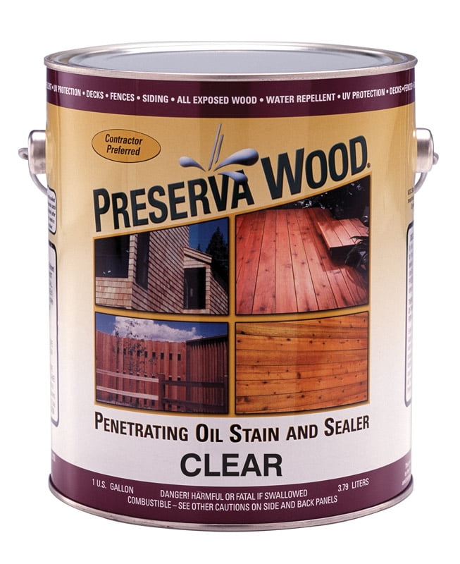 PreservaWood Oil Stain And Sealer Clear 1 Gl Case of 4