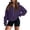 Purple, variant on Women's Zip Up Y2K Hoodies Fall Fashion Long Sleeve Hooded Fleece Sweatshirts Casual Jacket Fall Winter Clothes Red 3XL