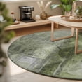 thumbnail image 3 of Round Area Rugs 6Ft, Sage Green Non-Slip Washable Circle Rugs Carpet, Retro Oil Painting Modern Abstract Art Aesthetics Indoor Outdoor Rug Floor Mats Throw Runner for Bedroom Living Room Bathroom, 3 of 8