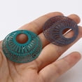 thumbnail image 5 of 10 piezas de colgantes de filigrana de metal ovalados con estampado de filigrana hueca pintada para hacer pendientes, collares y joyas, 39 x 36 cm, 1, 5 of 5