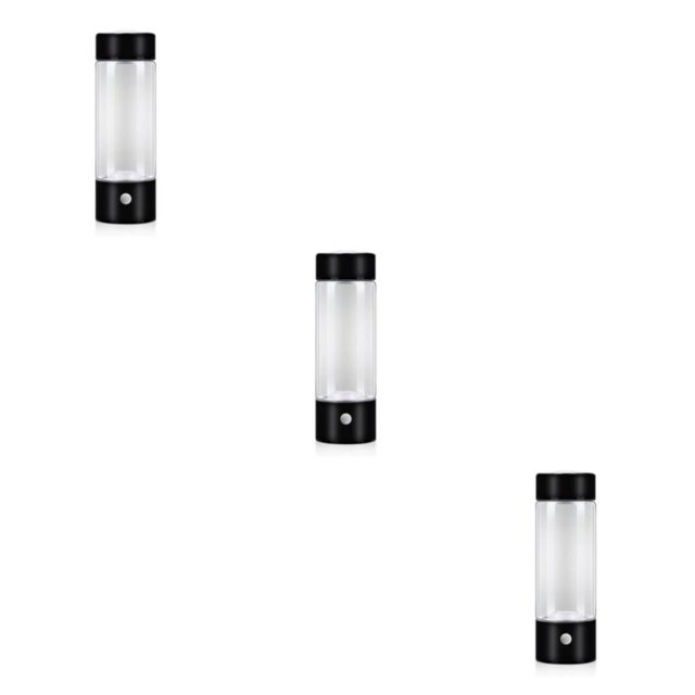 Naiovety Botella de agua rica en hidrógeno, repuesto recargable alimentado por , a prueba de golpes, 420ml, frasco cilíndrico , recipiente Type1 NO1