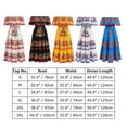 thumbnail image 4 of IBTOM CASTLE Women's Mexican Dress Floral Print Smocked Traditional Wear Off Shoulder Beach Holiday Party Long Maxi Dresses 2XL White + Blue, 4 of 8