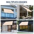 thumbnail image 6 of IVV Manual Retractable Awning - 78.7"D x 47.2"W Patio Awnings Outdoor Sunshade Shelter, UV Protection 50+ for Backyard Garden Balcony Khaki, 6 of 8