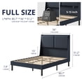 thumbnail image 3 of Cozy Castle Full Upholstered Platform Bed Frame, 51.2" Tall Wingback Headboard, Sturdy Metal Frame, No Box Spring, Silent, Easy Assembly, 3 of 9