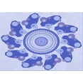 thumbnail image 1 of Ahgly Company Machine Washable Indoor Rectangle Transitional Heavenly Blue Area Rugs, 2' x 3', 1 of 7