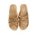 thumbnail image 4 of HAOTAGS Summer Sandals for Women Flat Spring Summer Dressy Shoes Brown Size 6, 4 of 5
