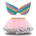 thumbnail image 4 of sususu Flower Girl Dresses for Wedding Girls Ballet Tutu Skirt With Heart Mesh Layer Detachable For Dance Performance Party Dress&nbsp;Up Clothes for Girls, 4 of 7