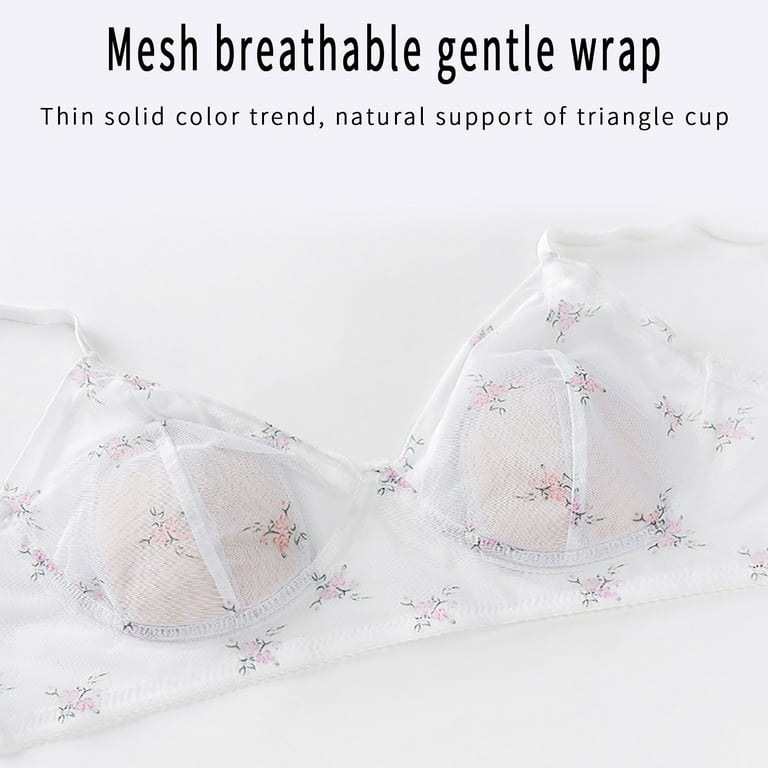IROINNID Women's Demi Cup Bras Solid Beauty Back Strap Wrap Plus Size  Underwear