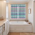 thumbnail image 3 of Curtains 63 Inch Length 2 Panels, Green Blue Pink Striped Grommets Window Treatment Curtain, Farmhouse Vintage Stripe Thermal Curtains Drapes for Living Room/Bathroom, 3 of 9