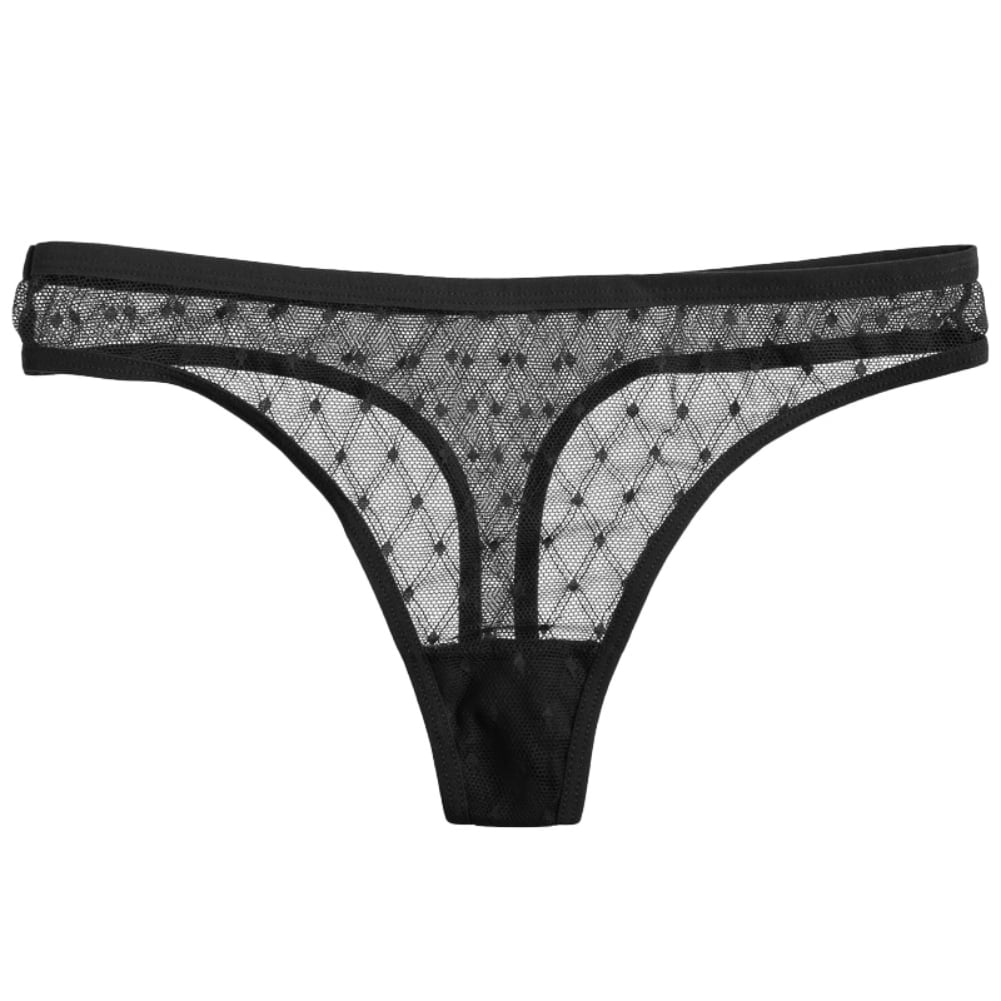 Spdoo Women Lace Panties Ladies See Through G String Mesh T Back Thongs Hollow Out Underwear Low