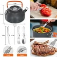 thumbnail image 2 of Lightweight Folding Camping Cookware Set For Picnic Hiking, Sturdy Outdoor Tableware Kit With Carry Bag, 2 of 7