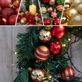 thumbnail image 3 of 50 piezas de bolas navideñas de 40 mm Adornos para árbol de Navidad de oro rojo Adornos para árbol de Navidad irrompibles con cuerda Adecuado para decoración de fiesta navideña, 3 of 5