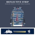 thumbnail image 5 of FORMRS Unisex School Backpack 17" Student Travel Bag with Laptop Compartment, Green Sailboats, 5 of 7