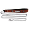 thumbnail image 1 of Oakland Raiders Pet Leash Leather Chain Football, Large, 1 of 1