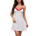 thumbnail image 3 of THDHVS Casual Dresses for Women,Heart Print Lace V Neck Spaghetti Strap Dress Slim Fit Elegant Casual Summer Style,Womens Summer Dresses Red XL, 3 of 7
