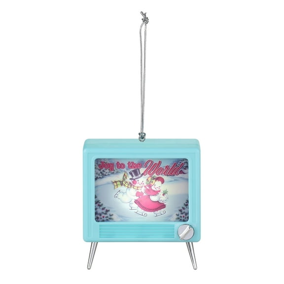 Mr. Christmas 3 in. Musical LED TV Ornament - Teal