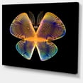 thumbnail image 2 of Design Art - Papillon Fractal Bleu Jaune dans le Noir, 2 of 3