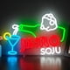 thumbnail image 1 of Letrero de neón Jinro Soju para decoración de pared LED regulable, 1 of 7
