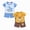 i01-SBYE, variant on Baby Boy Summer Clothes Shorts Summer Toddler Kids Shirt and Short Pants Set Boys Girls Printed Round Neck 4 Piece Outfits Casual Children's Set