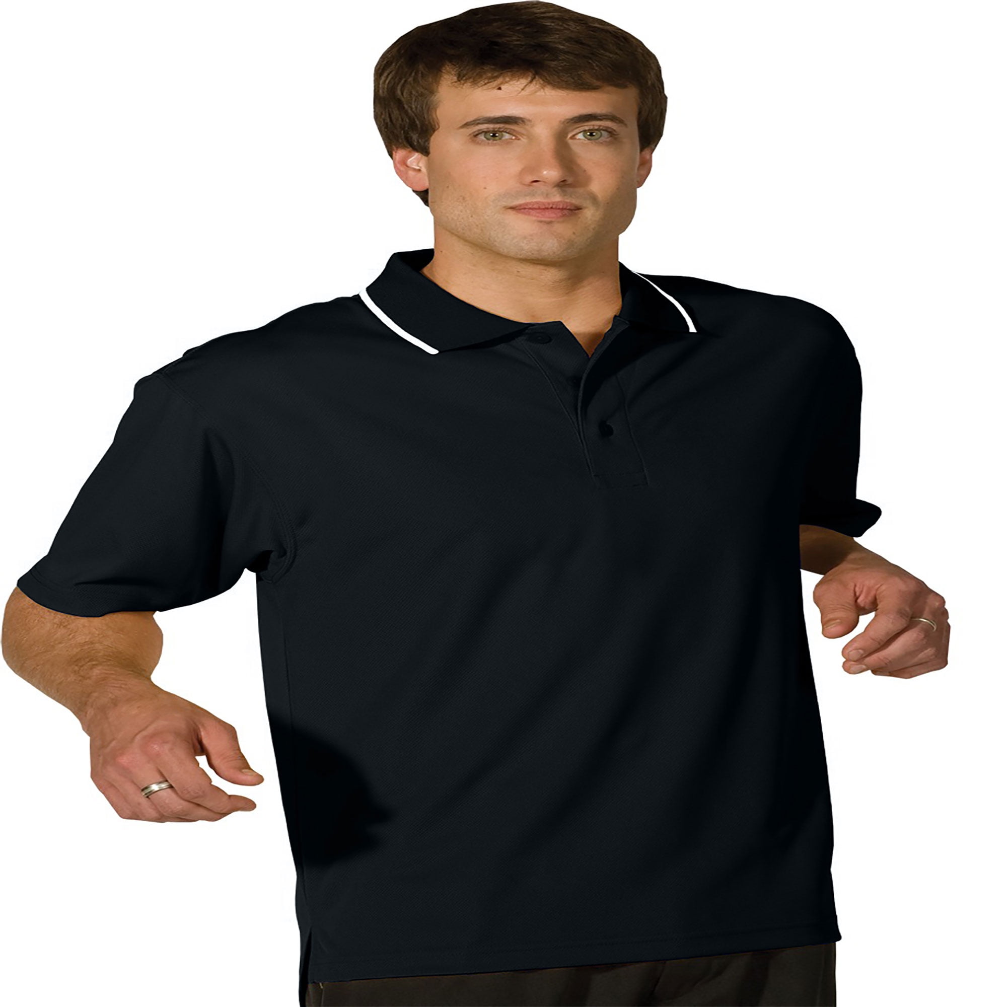 Edwards Garment Mens Dry-Mesh Hi-Performance Wrinkle Resistant Polo Shirt