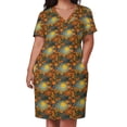 thumbnail image 3 of Vestido morado de verano con bolsillos sueltos y parches de calabaza para Halloween, elegante vestido morado de verano para mujer 2025., 3 of 7